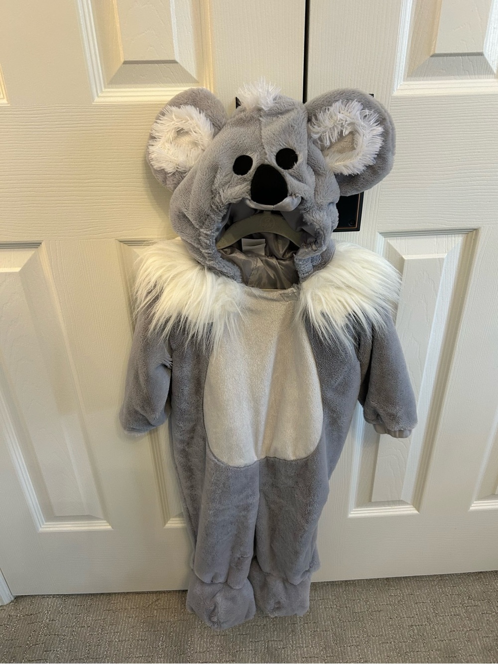 Cozy Grey Koala One-Piece Kids Costume 18-24 months